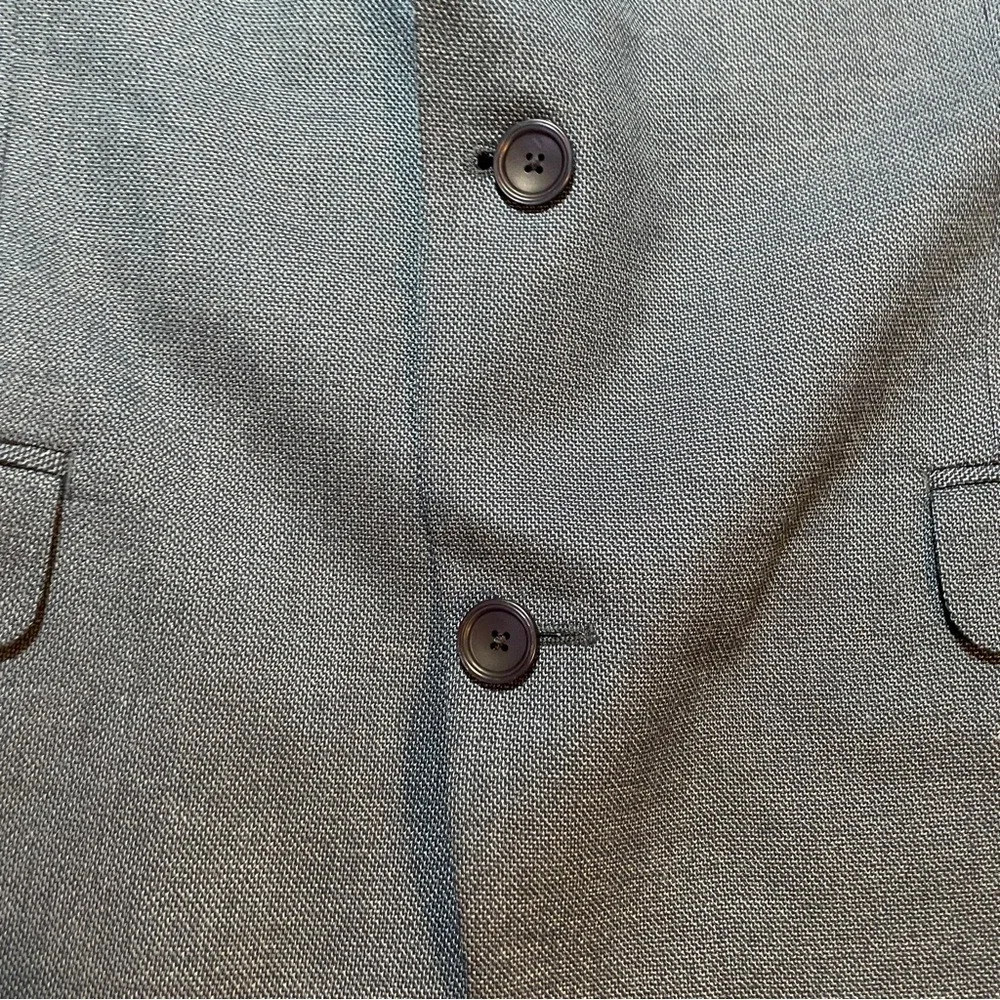 Bar III Mens Slim Fit Blazer‎ Blue Gray Textured Two Button Sport Coat